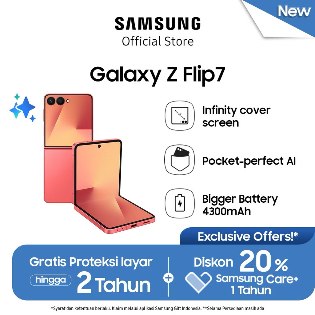 Samsung Galaxy Z Fold7 12/256GB - Coralred | Hp Lipat Al | Kamera 200MP 